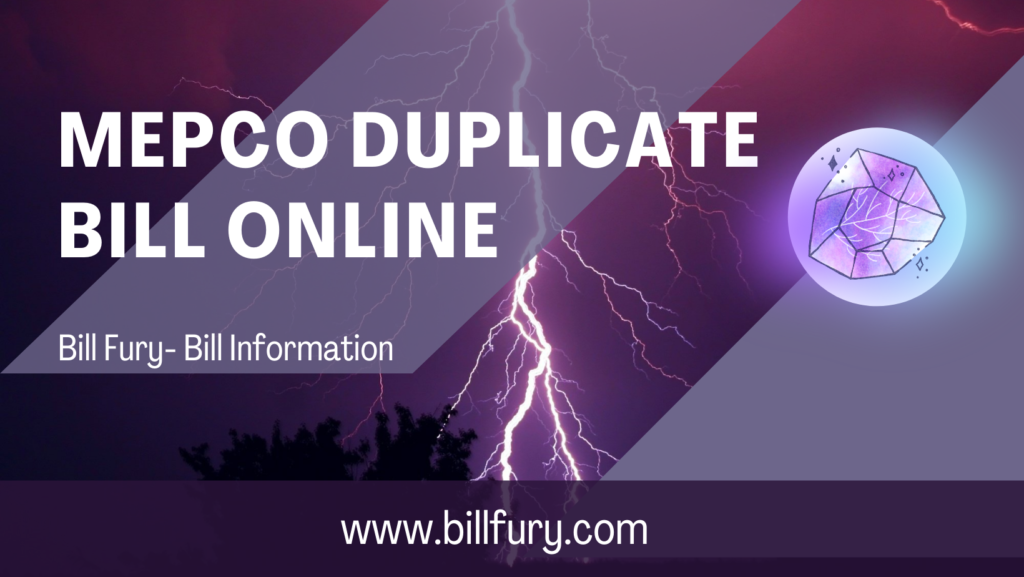Mepco Duplicate Bill Online