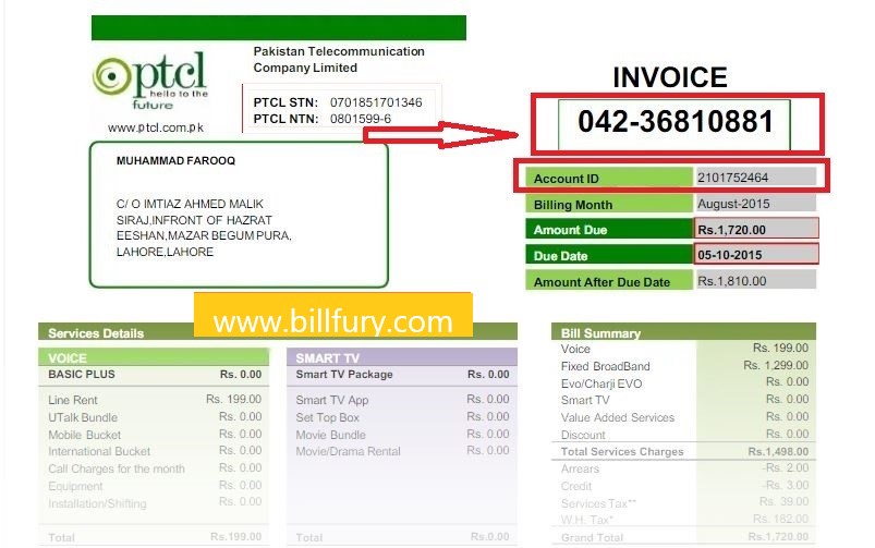 landline phone bill check