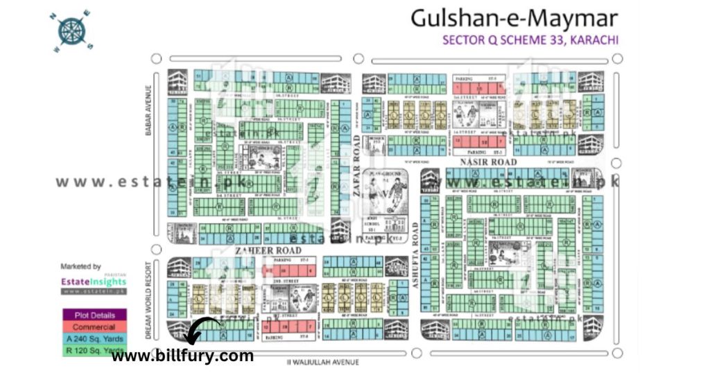 Gulshan e Maymar Map