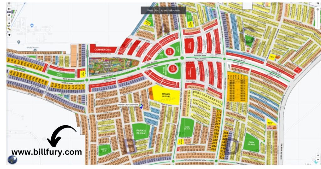 Master City Gujranwala Map